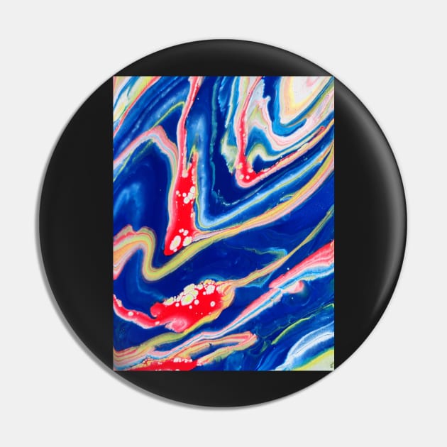 Arcade Carpet - Abstract Acrylic Pour Painting Pin by dnacademic