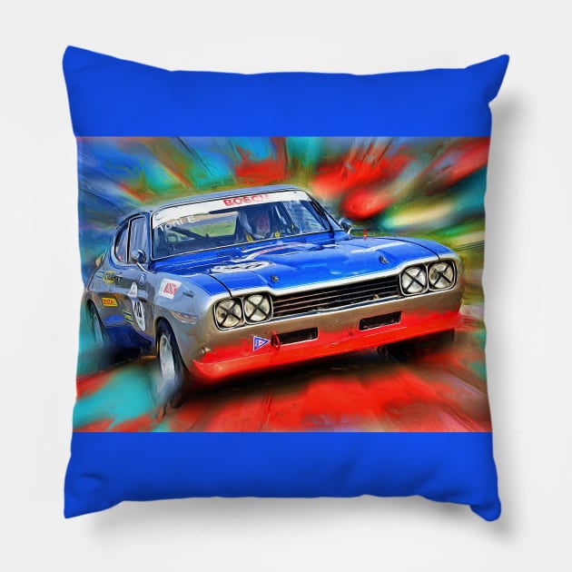 Rallye and Racing #9 Pillow by DeVerviers