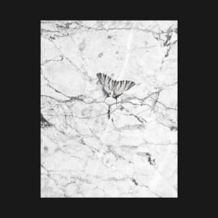 Marble Texture with Butterfly T-Shirt