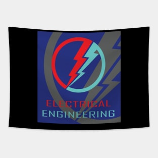 electrical engineering best logo & electric text Tapestry