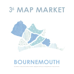 Bournemouth Map - Full Size T-Shirt