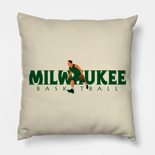 Milwakuee Basketball Pillow by CovpaTees