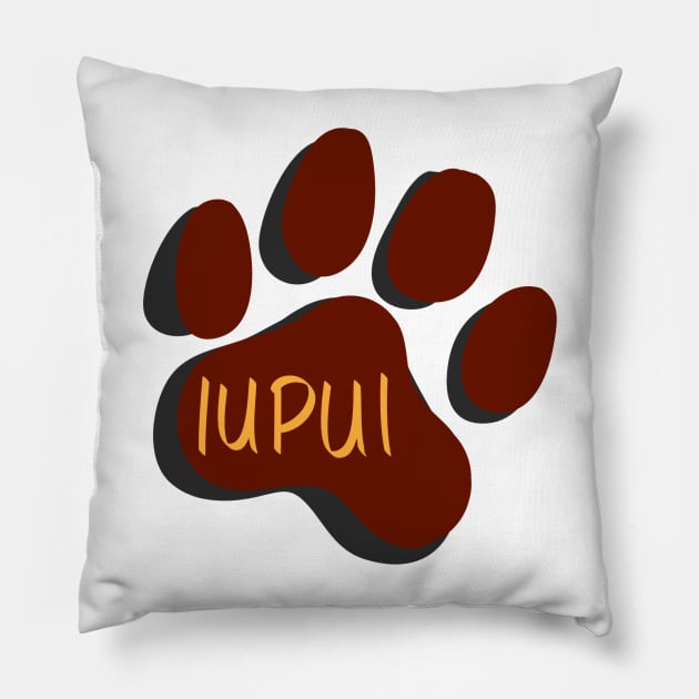 IUPUI Jaguars Paw Print Pillow by turbo-swift