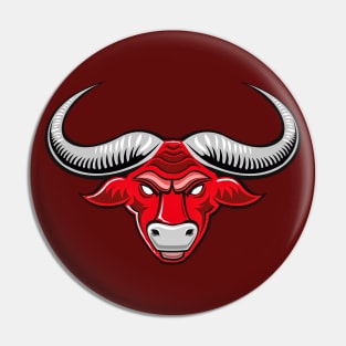 angry red bull Pin