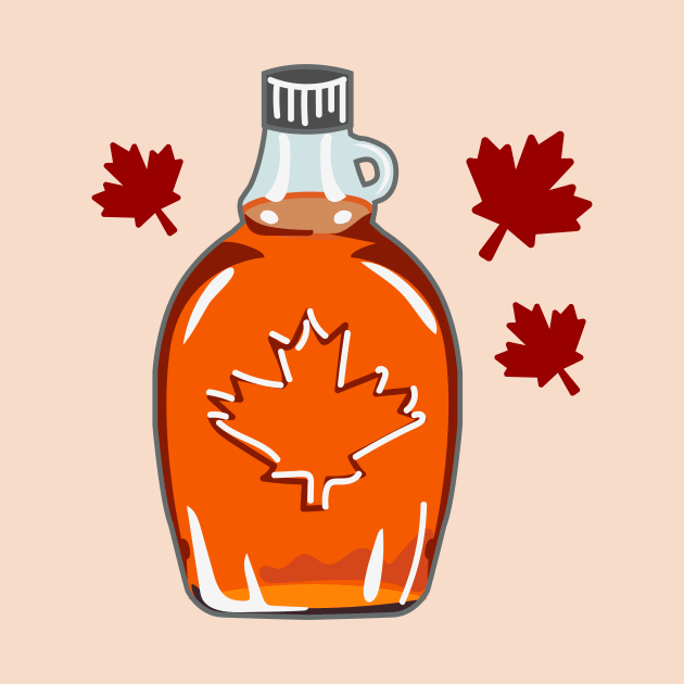 Super Canadian Maple Syrup Bottle by tanyadraws