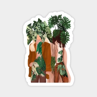 Plant Heads, Girls Illustration 15 Magnet