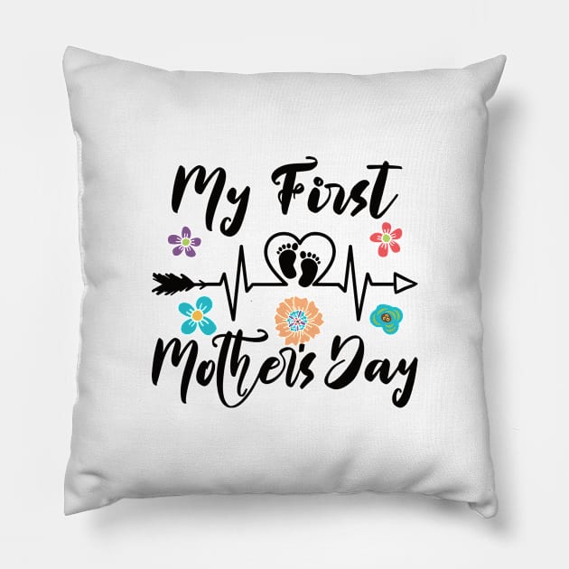 My First Mothers Day family Pillow by Gaming champion