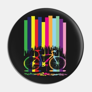 Rainbow bicycle Pin