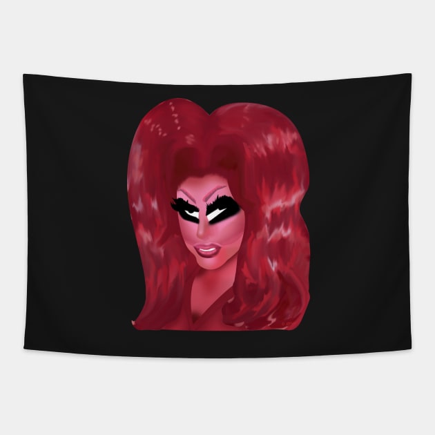 Red Trixie Mattel Tapestry by jefvr