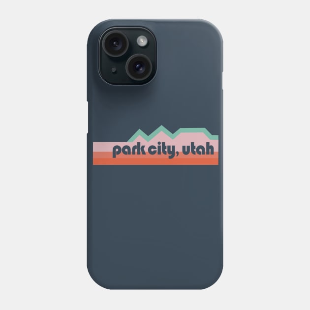 Park City Mountain Stripes Pinks Phone Case by MountainFlower