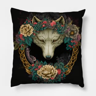 white Fox Pillow