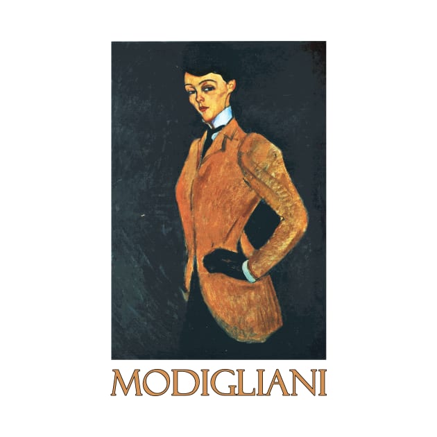 Woman in a Yellow Jacket (aka The Amazon) by Amedeo Modigliani by Naves