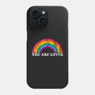 Colorful Rainbow Pride Flag Design Retro Apparel Phone Case