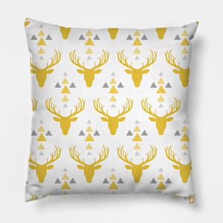 Yellow Gray Tribal Arrows Pattern Indian Indigenous Pillow