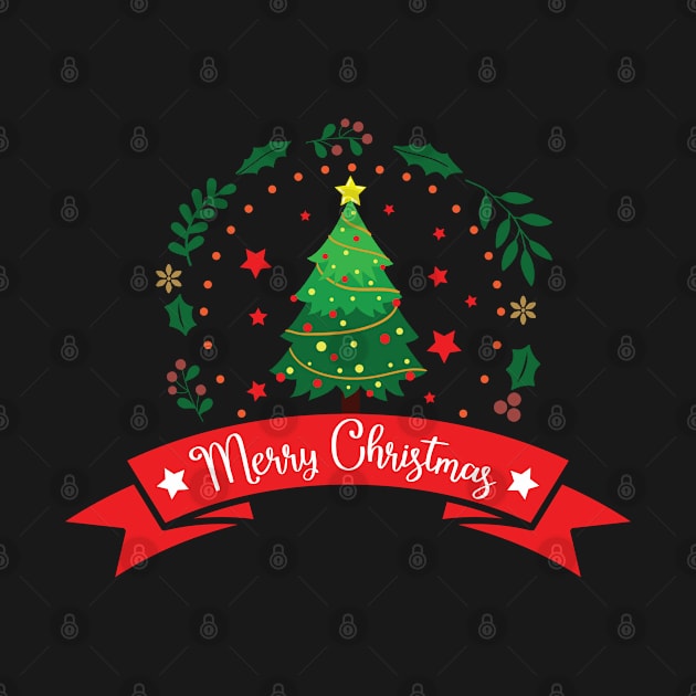 Merry Christmas xmas tree by holidaystore