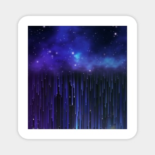 Purple Ombre Night Sky Galaxy Magnet