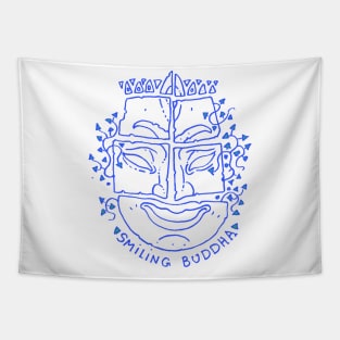 smiling Buddha face Tapestry