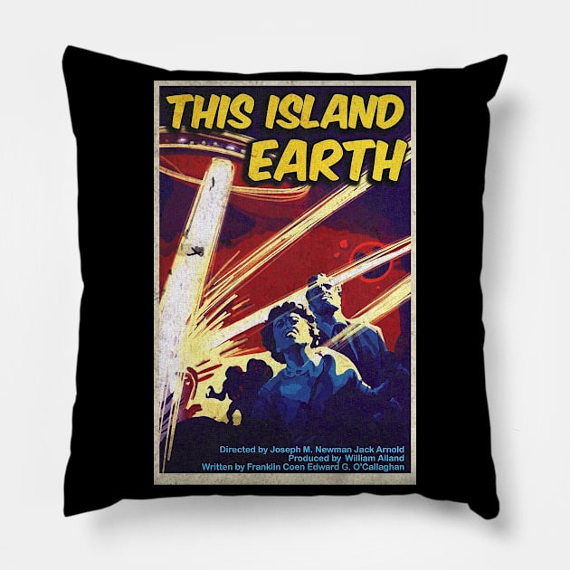 This Island Earth Pillow by Thinkerman