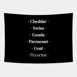 List Of Cheeses Tapestry