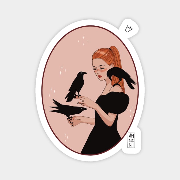 The Witch and the crows Magnet by fiorellaannoni