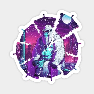 Yeti Christmas Tree Pizza Magnet