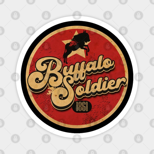 Buffalo Soldier Vintage Sign Magnet by CTShirts