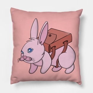 Bunny going to school Pillow