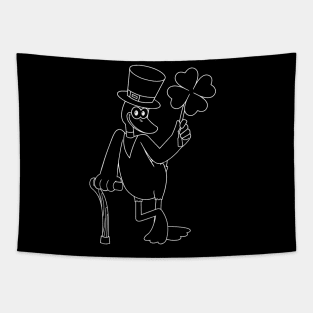 Funny Duck St Patricks Day Tapestry