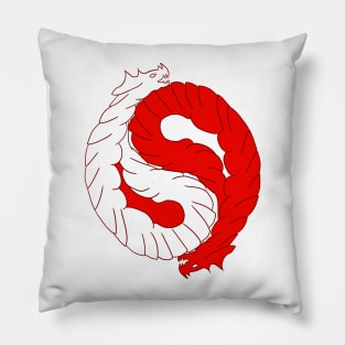 Yin-Yang Dragons Pillow