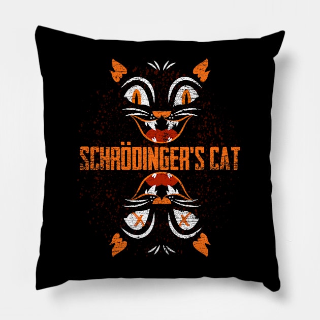 Physics Funny Cat Schrodinger Pillow by ShirtsShirtsndmoreShirts