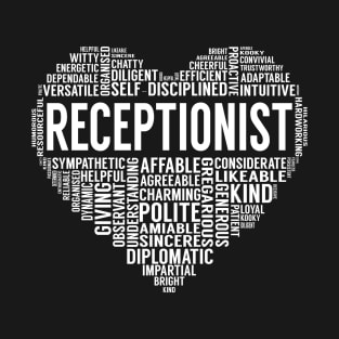 Receptionist Heart T-Shirt