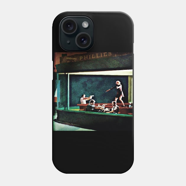 Nighthawks Fiction Phone Case by LordNeckbeard