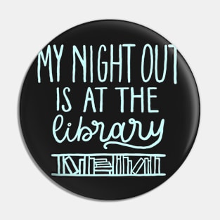 Night Out at the Library Sticker Pin