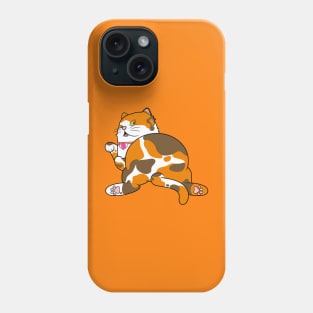 Fat Maneki Neko Calico Cat Phone Case