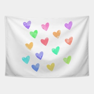 Multicolor Hearts Sticker Pack Tapestry