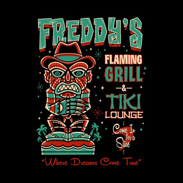 Freddy's Tiki Lounge - Creepy Cute Slasher - Hawaii Surf Vacation by Nemons