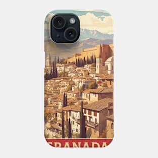 Granada Spain Travel Tourism Retro Vintage Phone Case