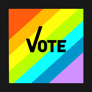 Vote Rainbow Background T-Shirt