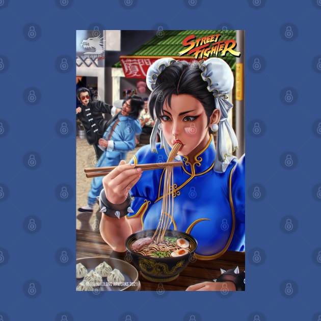 Chun Li eating Ramen by 1996Lixiaolong Artworks