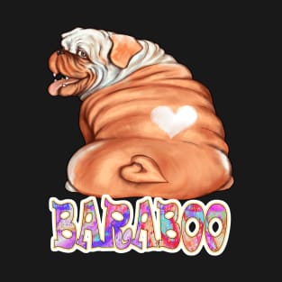 Baraboo Gift, Comfy Gift for Dog Lovers, Perfect Bulldog Owners gifts, heart shaped patched of fur, for men, women, children, T-Shirt