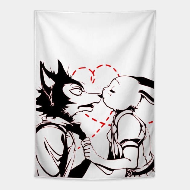 Beastars Haru and Legoshi Tapestry by OtakuPapercraft