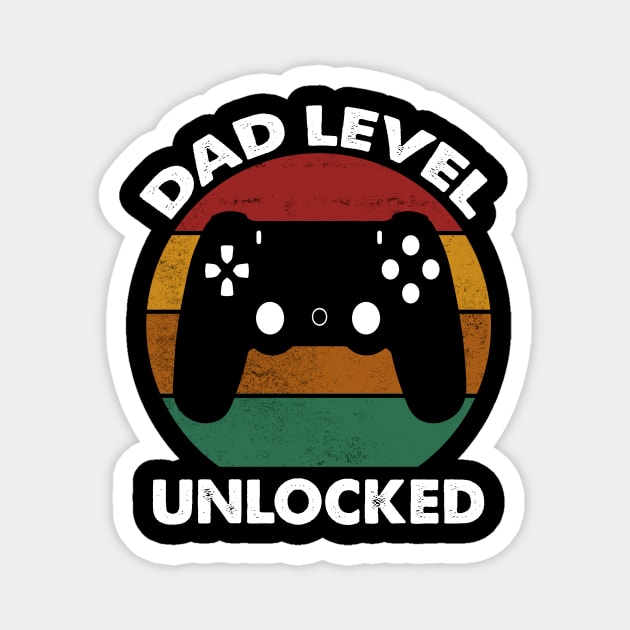 Dad Level Unlocked, Funny Dad, Dad Gaming Magnet by artbyhintze