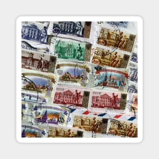 Russian Cities Stamp Collection Magnet