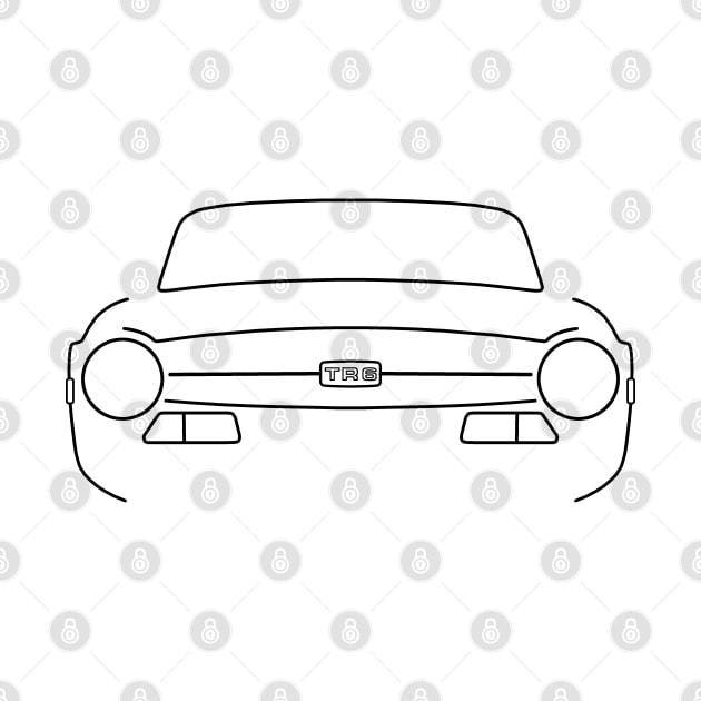 Triumph TR6 outline graphic (black) by soitwouldseem