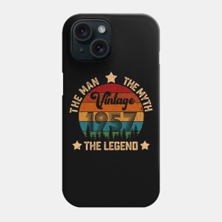 Father's Day Shirt Vintage 1957 The Men Myth Legend 63rd Birthday Gift Phone Case