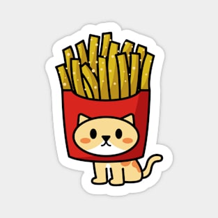 French Fries Cat Magnet