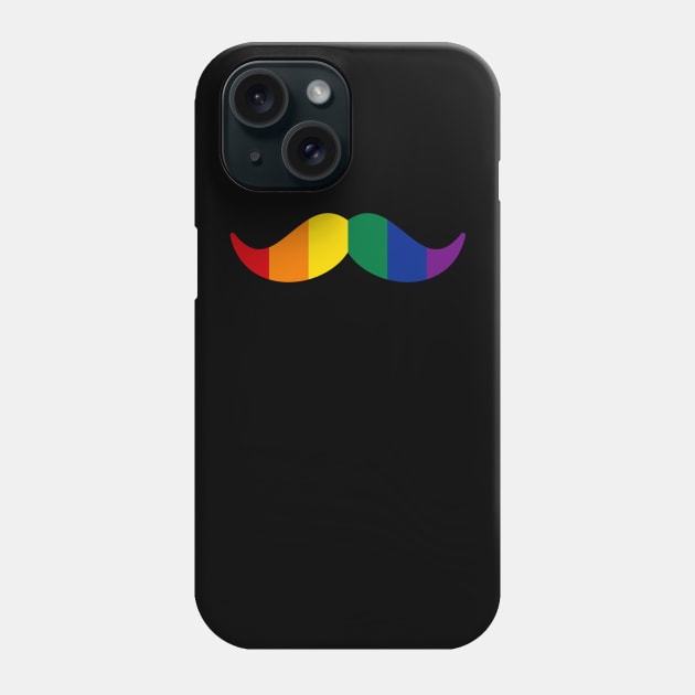 Mustache Rainbow Gay Pride Funny Men Daddy Phone Case by AimArtStudio