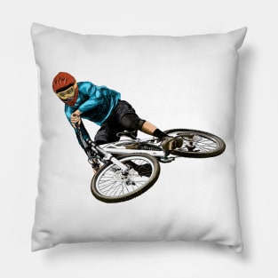 mountain biker Pillow