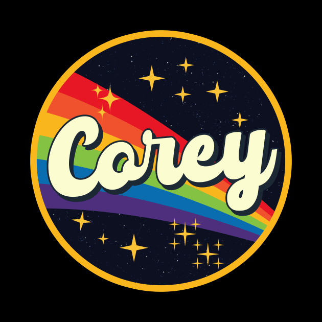 Corey // Rainbow In Space Vintage Style by LMW Art