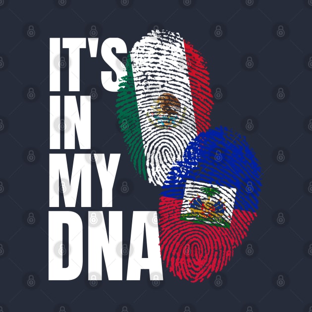 Mexican And Haitian DNA Heritage Flag Gift by Just Rep It!!